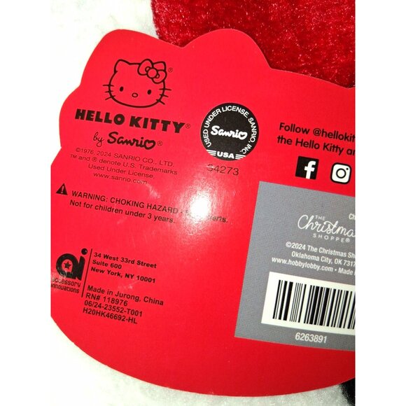 Hello Kitty Beanie & Fleece Hat Set Adult Osfa NEW - Picture 9 of 10